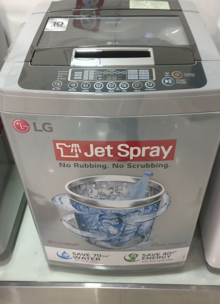 LG Top load washing machine with Jet spray feature for water saving