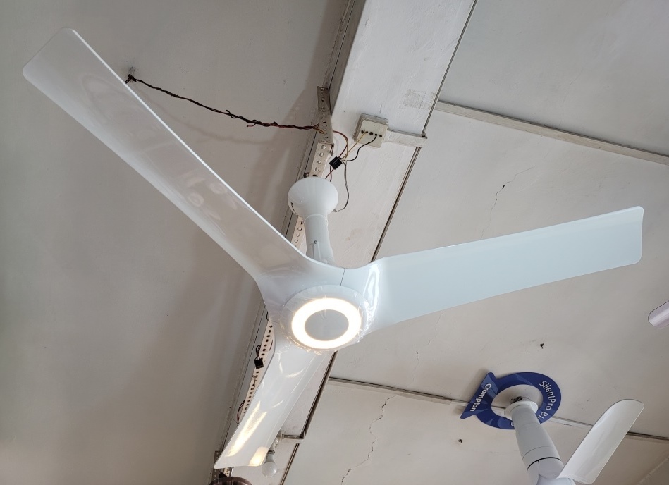 atomberg Aris Starlight 1200mm Ceiling Fans with Underlight, IoT and Remote Control installed in a ceiling