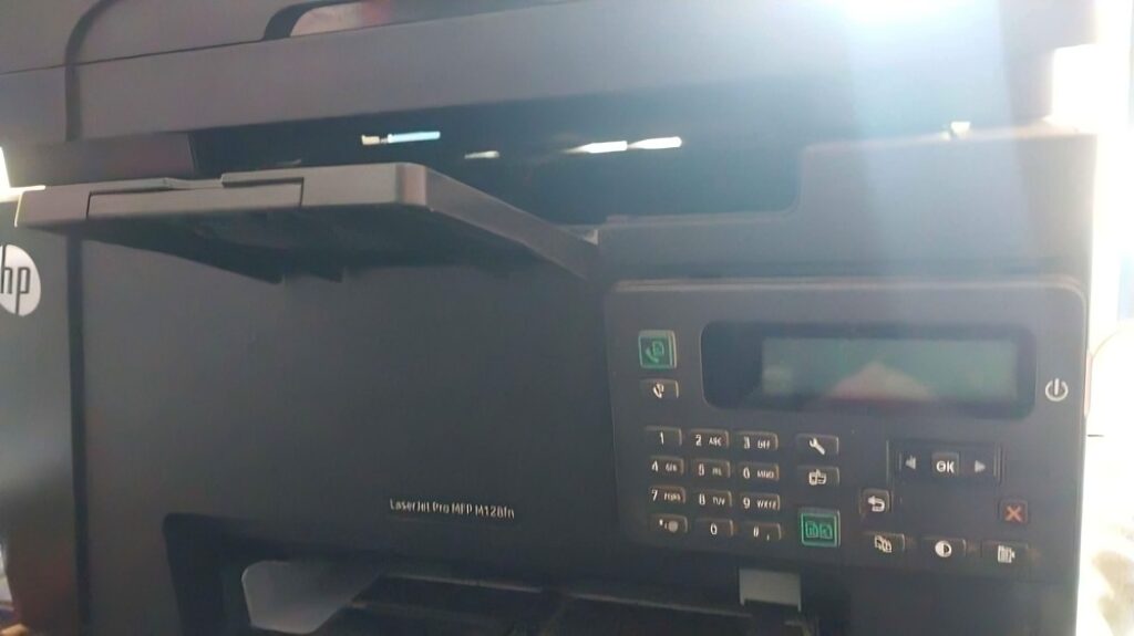 HP MFP M128fn Laserjet Printer's menu and Display