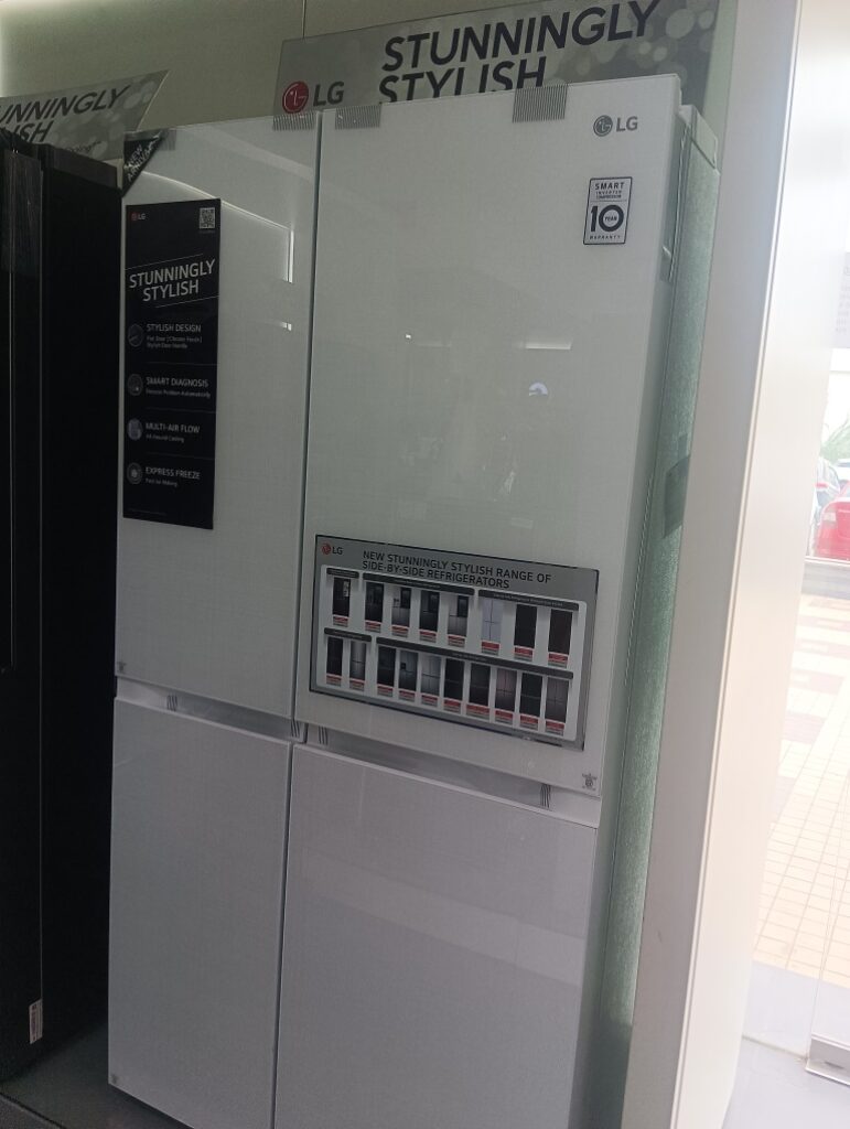 Front view of LG 655 L Frost-Free Inverter Wi-Fi Side-By-Side Refrigerator